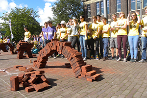 Nieuw Nederlands studentenrecord - Grootste overspanning met baksteen
